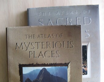 VOTRE CHOIX : L'Atlas des lieux mystérieux OU L'Atlas des lieux sacrés, livres à couverture rigide