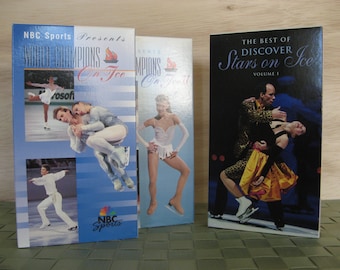 Collection of ICE SKATING Shows on VHS Tape: Discover Stars on Ice / World Champions on Ice 1 and 2