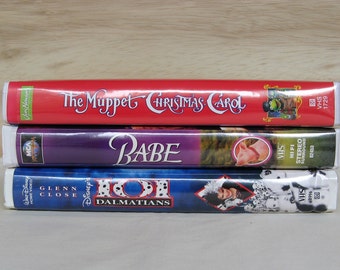 VOTRE CHOIX de films familiaux d'action sur cassette VHS dans un boîtier à clapet : Babe / Les 101 dalmatiens