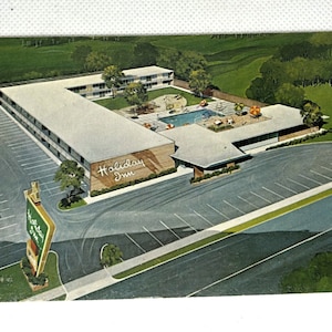 Carte postale vintage 1977 Holiday Inn Grand Island Nebraska OCCASION