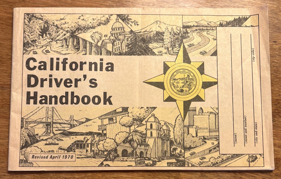 Vintage 1970 Paper California Driver's Handbook - Etsy