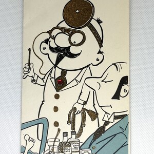 vintage années 1950 Get Well Card Utilisé et signé de superbes graphismes pour la collection, l’artisanat