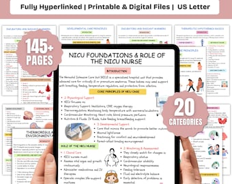 NICU Nursing Notes | Neonatal Intensive Care Study Guide | 145+ Pages | NICU Exam Prep | PDF