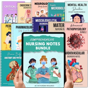 Pacchetto completo di appunti di infermieristica, guida allo studio di infermieristica, anatomia, farmacologia, fisiopatologia, studenti di infermieristica, download digitale