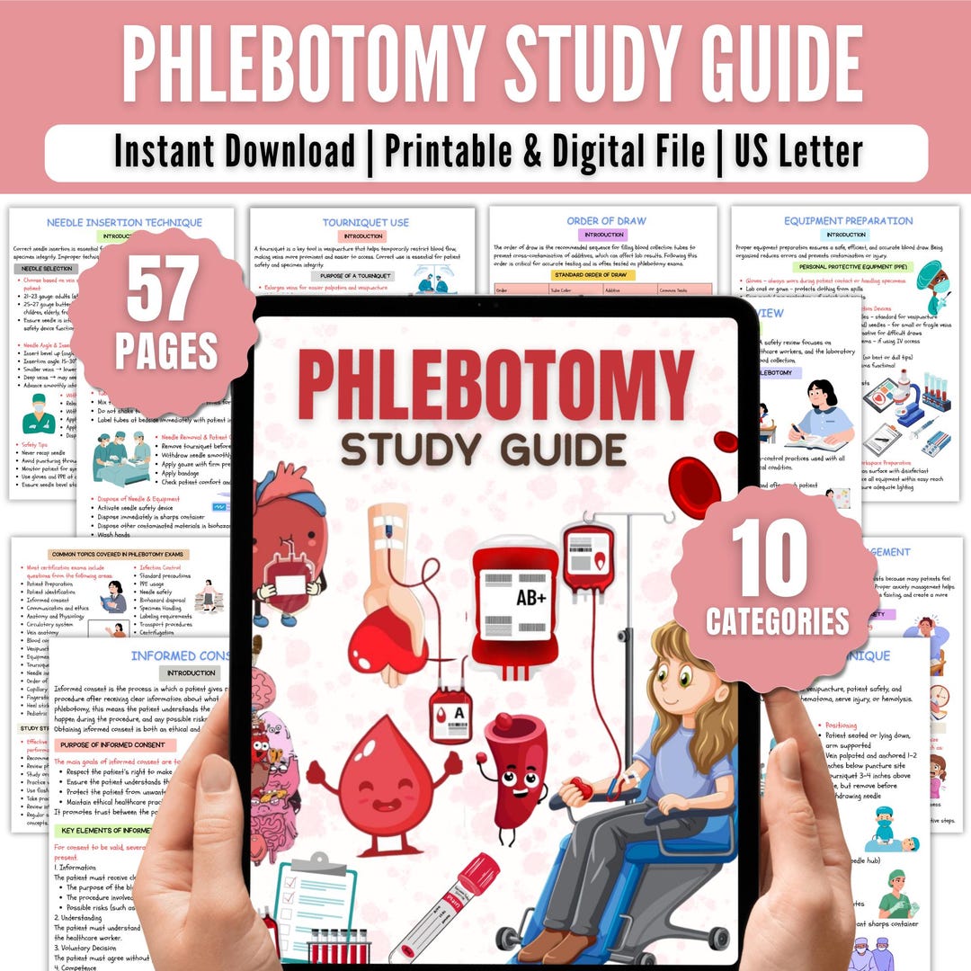 Phlebotomy Study Guide | Phlebotomy Notes | Medical Assistant | Exam ...