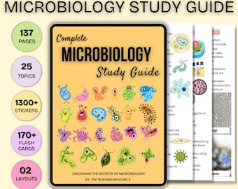 Mikrobiologie Lernführer | Vollständig verknüpft mit Karteikarten und Aufklebern | Ausgabe 2024-25 | Die Pflegeresultat