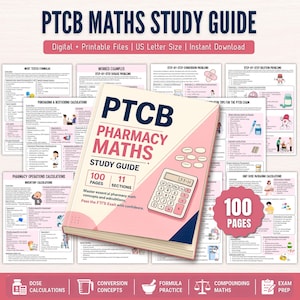 PTCB Math Study Guide | Pharmacy Technician Exam Prep | Dosage Calculations | 2026-27