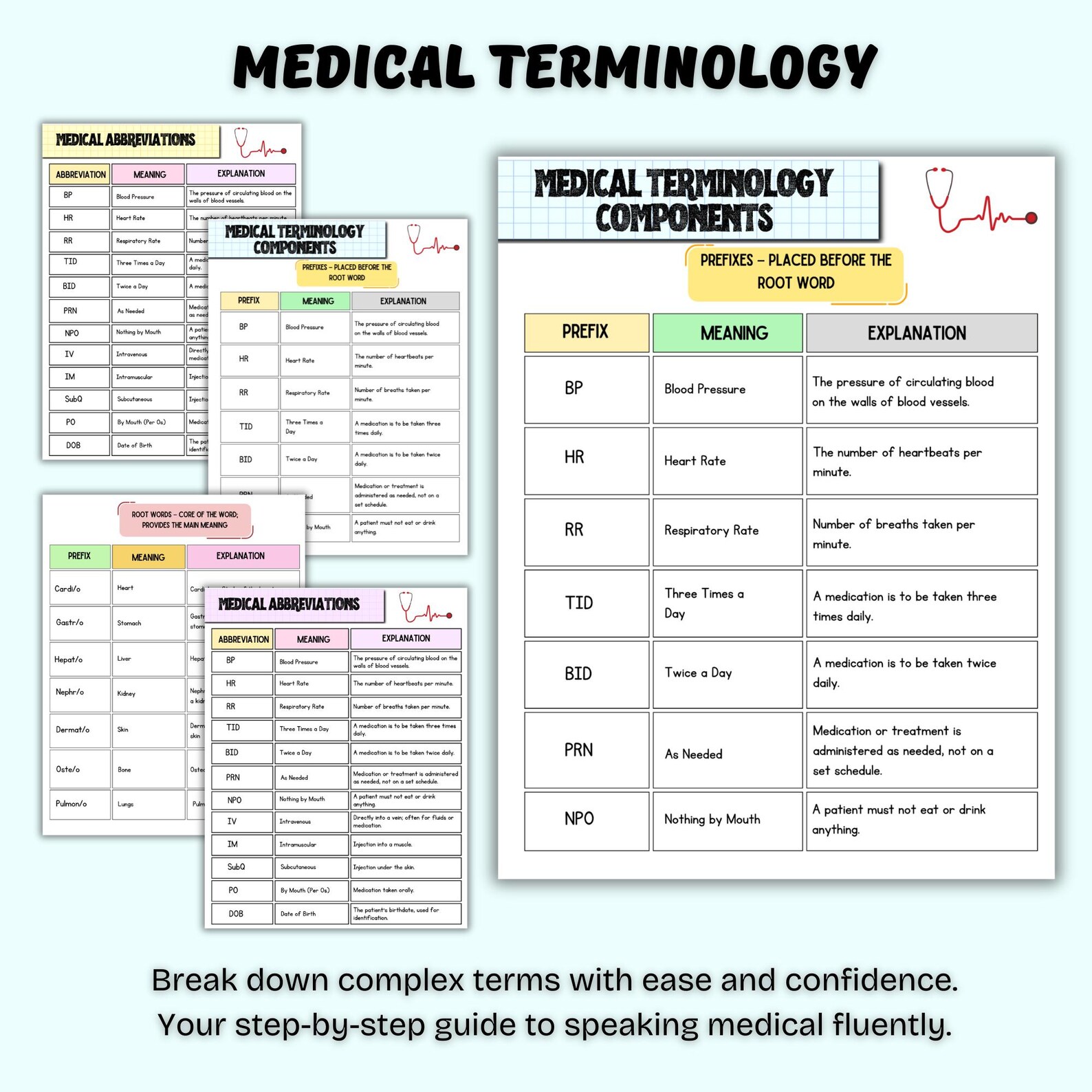 Medical Assistant Notes & Cheat Sheet Bundle | Nursing Notes | Digital ...