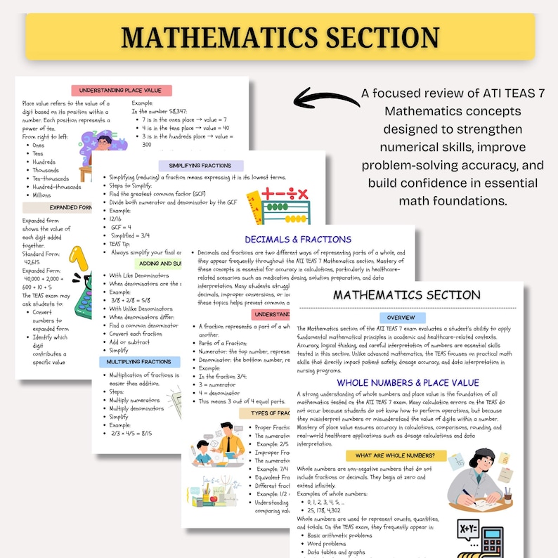 ATI TEAS 7 Study Guide Bundle 2026 | 100+ Pages | Math, Science ...