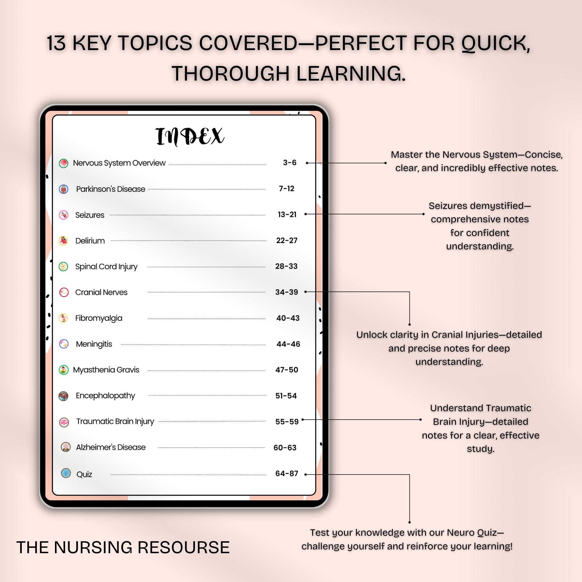 NEUROANATOMY STUDY GUIDE PDF visual data 6