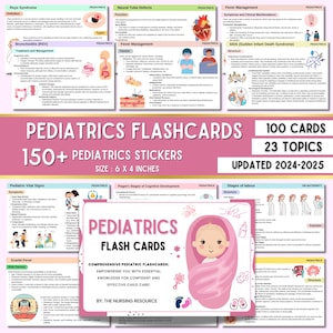 Mais de 100 Flashcards de Pediatria | Guia de Estudo de Enfermagem Pediátrica | Notas de Enfermagem