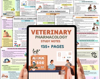 Veterinary Pharmacology Study Notes | Vet Tech Notes | Veterinary Medicine | Veterinary Nurse Study Guide | Vet Med