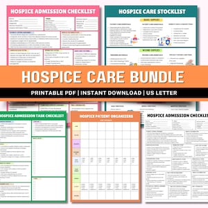 Hospice Care Bundle | Hospice Care Organizer | Hospice Nurse Care | Nurse Assessment Checklist | Nurse Patient Sheet | PDF