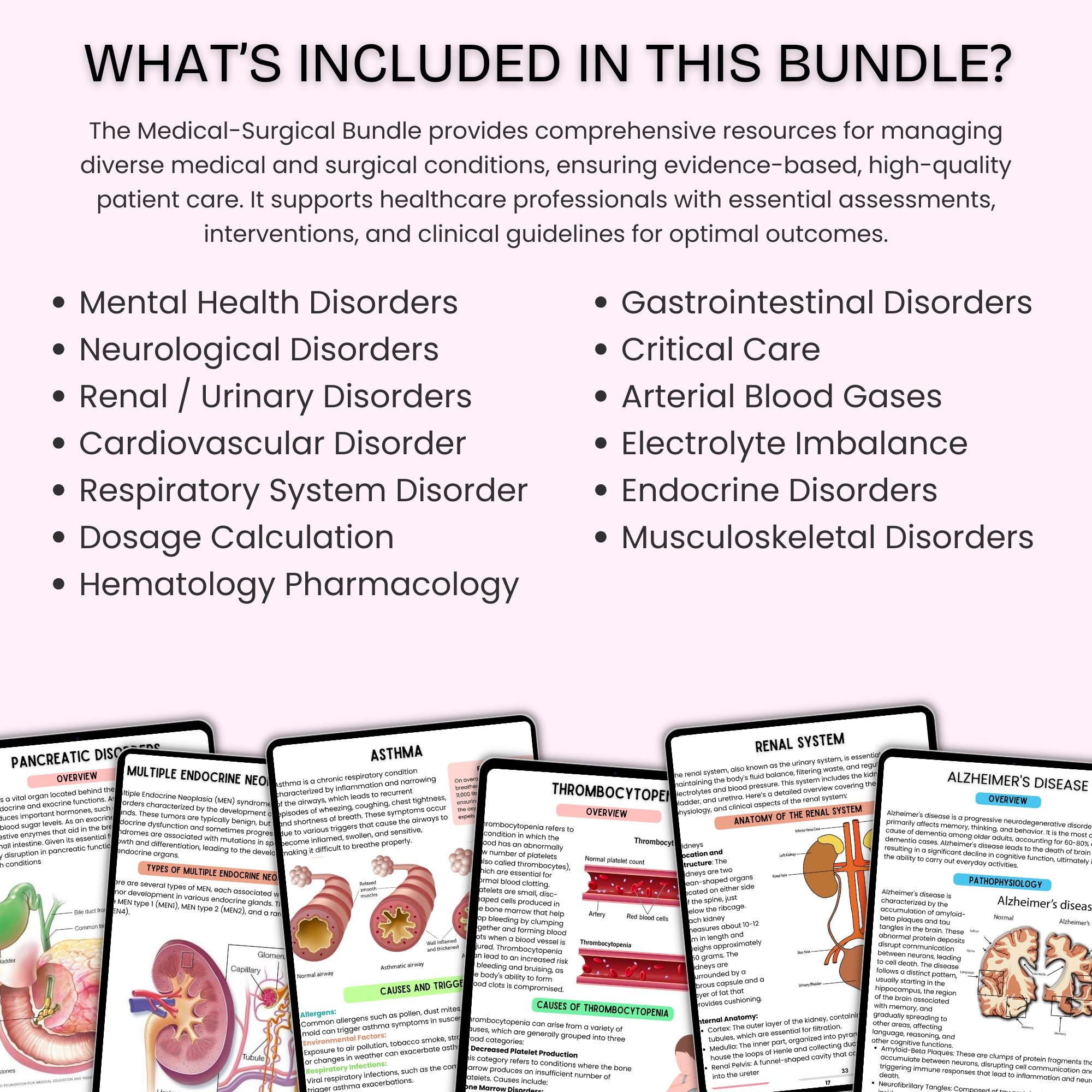 Medical Surgical Study Bundle | Nursing Study Guide | Med Surg Notes ...