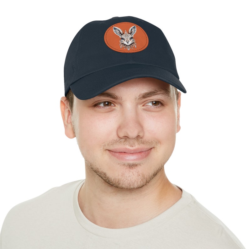 Tribal Rabbit Dad Hat mit Lederpatch (rund) Bild 3