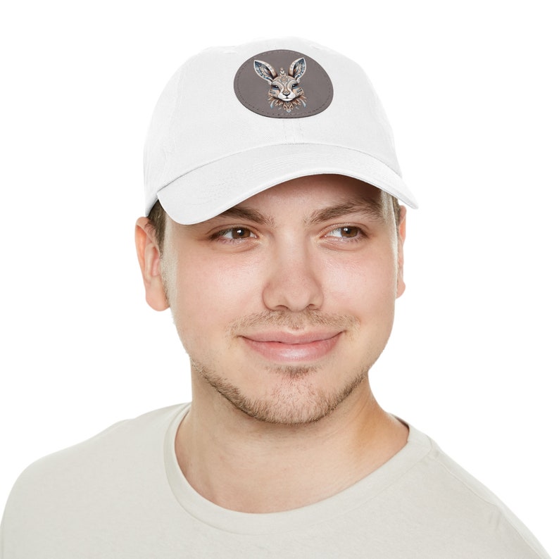 Tribal Rabbit Dad Hat mit Lederpatch (rund) Bild 9