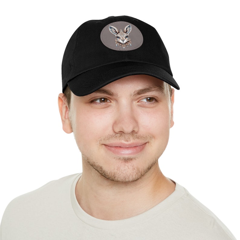Tribal Rabbit Dad Hat mit Lederpatch (rund) Bild 8