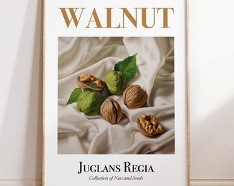 Walnut Oil Painting Print - Contemporary Culinary Art Design, Unique Foodie Gift, Gallery-Quality Masterpiece