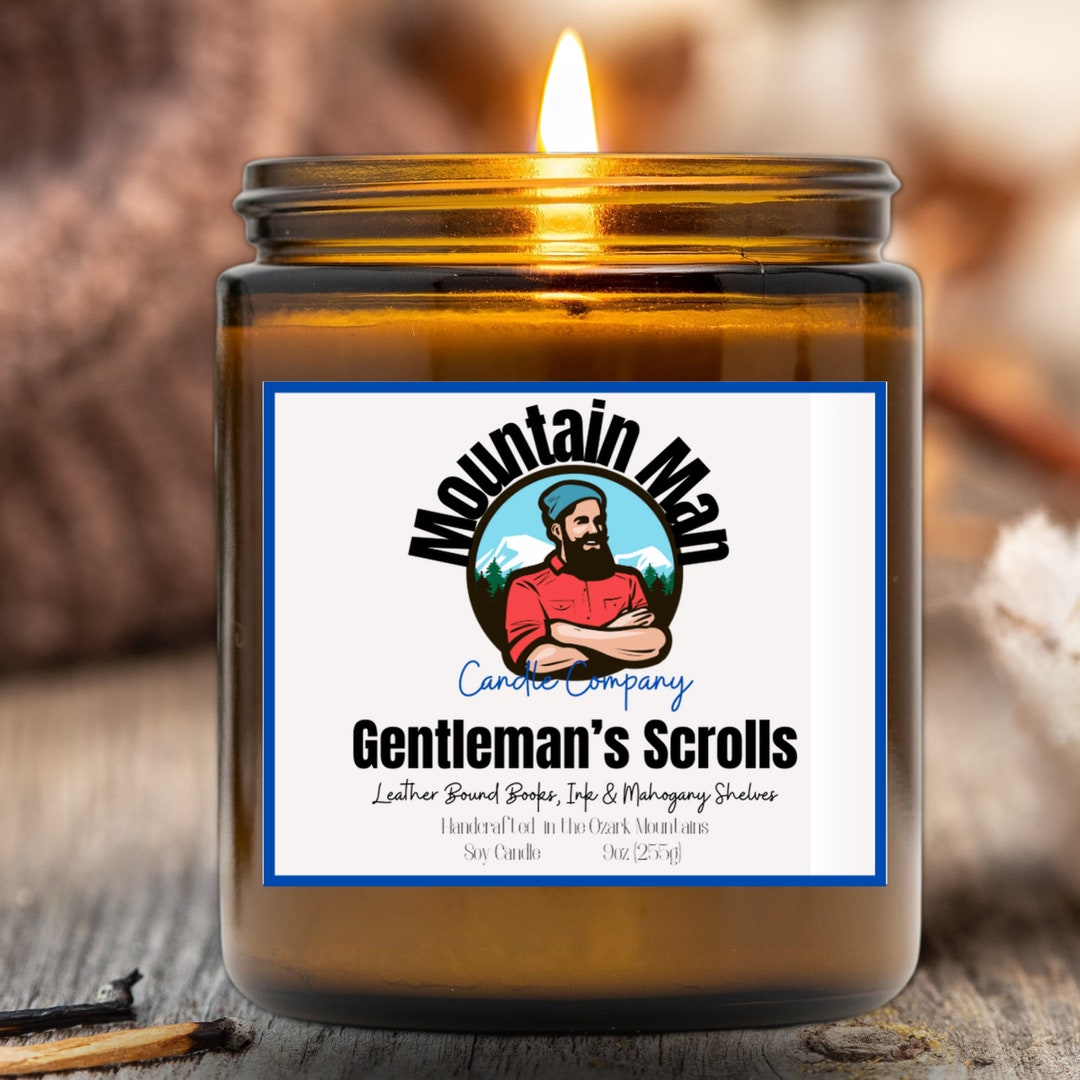 Gentleman's Scrolls 9oz Masculine Scented Candle Highly Scented Candle