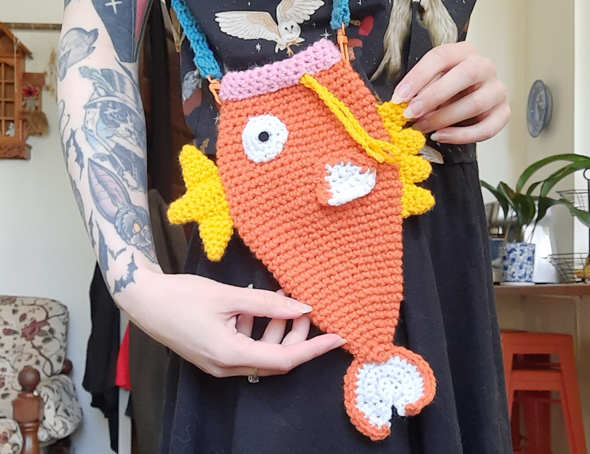 ★FILLINTHEBLANK★ Fish Crochet Bag black il_340x270.5289791902_1v1n.jpg