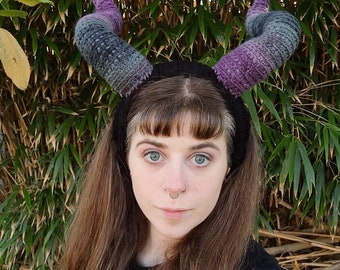 PDF horns headband crochet pattern