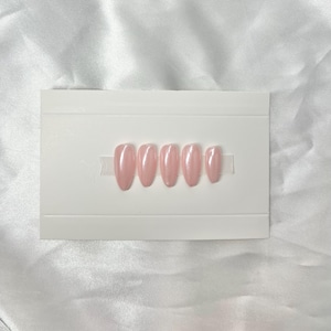 Luxury Hand Painted Press On Nails OPI Bubble Bath Chrome