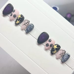 Luxury Hand Painted Press On Nails Coraline Inspired