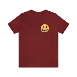 Clean Face T-Shirt. Addiction Recovery Gift, Recovery Shirt, Recovery T-Shirt, Mental Health Shirts, Narcotics Anonymous Shirts.