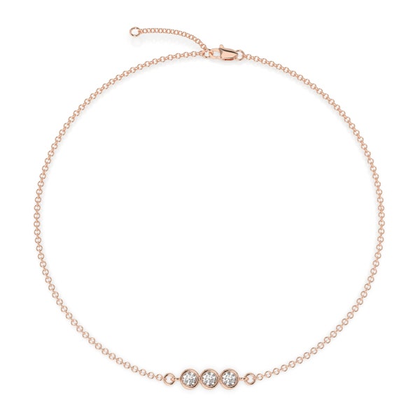 The Luciana Natural or Lab-Grown Diamond Bracelet Round Brilliant Cut 7 Inches 14K Solid White Gold, Yellow Gold or Rose Gold On Sale!