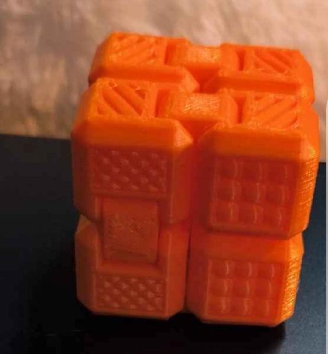 3d Printed Textured Infinity Cube - Etsy