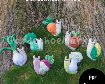 Lot d'escargots végétariens - Lot de patrons PDF au crochet 6 en un