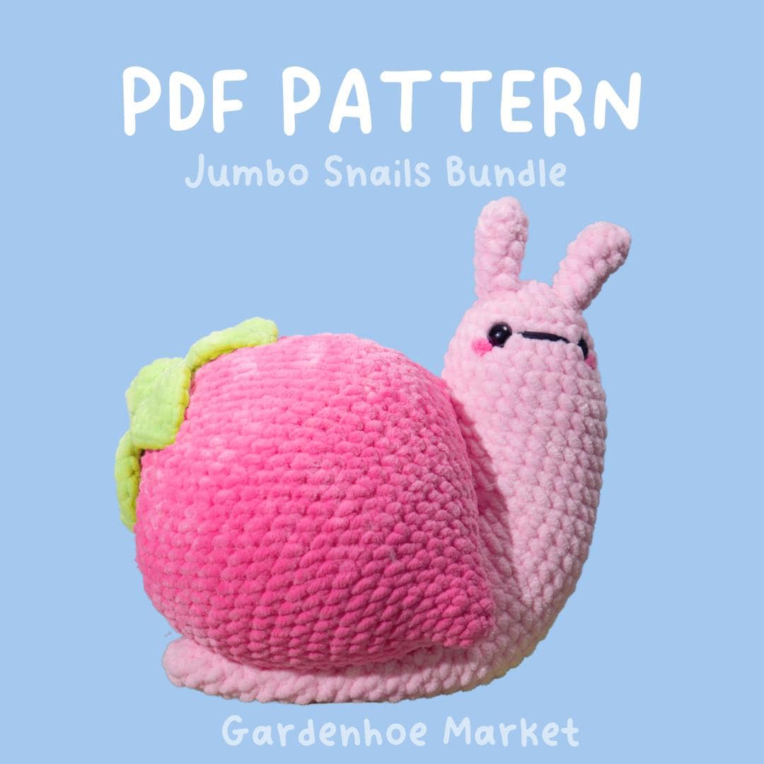 Jumbo Fruit Snails Bundle - 7 in One PDF Crochet Pattern Bundle
