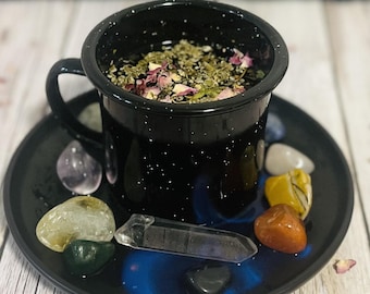 Organic Women’s Wellness Tea – Herbal Hormone Support – Loose Leaf Ritual Blend – WITCH'S HARMONY TEA – 0.5 – 3 oz – Eco Tea Bags Included.