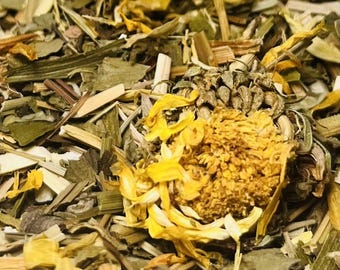 Organic Focus Tea – Mental Clarity Herbal Blend – Caffeine Free Loose Leaf – GENIUS IN A CUP Tea – 0.5 – 3 oz – Eco Tea Bags Included.