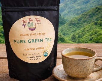 Bio-Himalaya-Grüntee | Lose Blätter (Camellia sinensis) | Reich an Antioxidantien | 14-85 g | Inklusive umweltfreundlicher Teebeutel | Reiner Grüntee.
