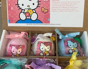 Hello Kitty 6-pack XL 5.5 oz Bath Bomb Gift Set for Kids