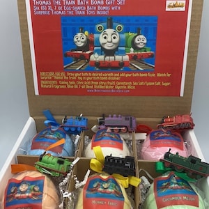 Thomas the Train 6-pack XXL 7 oz Egg-shaped Bath Bomb Gift Set #1 for Kids
