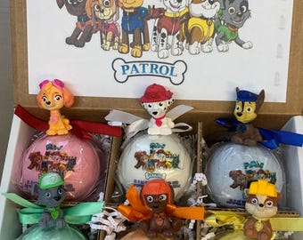 Large Paw Patrol #3 12-pack XL 6 oz Bath Bomb Gift Set for Kids