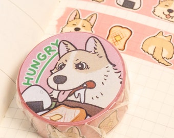 Washi Tape : Hungrige Corgis