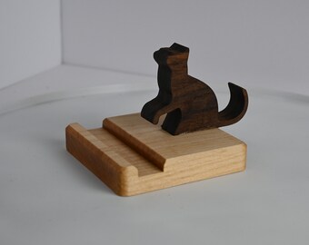 Hand made Phone Holder, Phones base, Cat phone stand