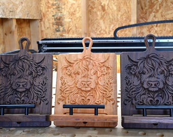 Cook book Stand Ipad Stand Recipe Stand wooden cook book stand farm style cook book stand high land cow cook book stand Cook book holder