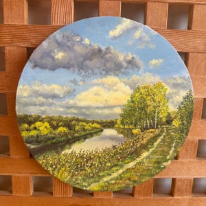Original oil painting, hand-made, Summer serenity