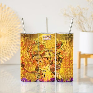 Lakers Legends Collage v2 - Digital Download Tumbler Wrap for 20oz Tumbler