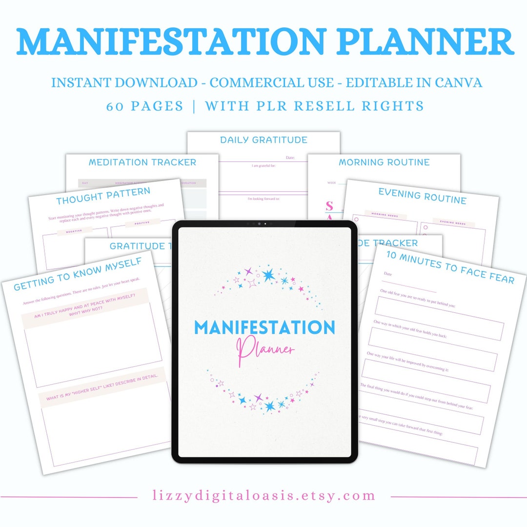 Manifestation Planner Goal Setting Planner Manifestation Journal ...