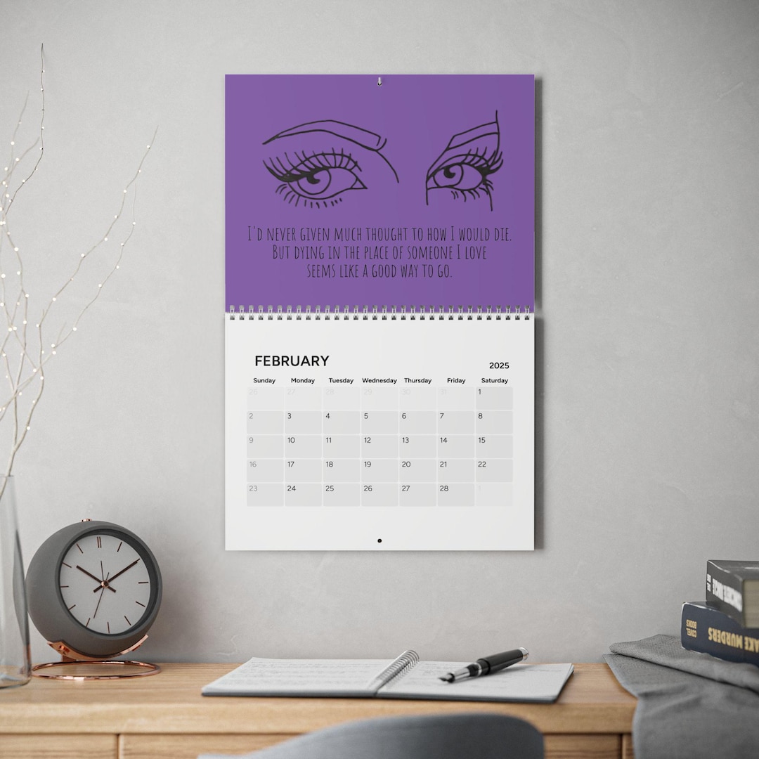 Handdrawn, Twilight Calendar 2025, Funny Calendar Design, Twilight