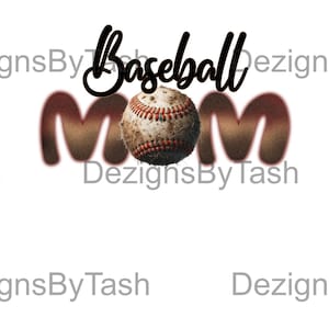 Baseball Mom Png | Sports Mama Sublimation Design | Baseball Bat & Ball PNG for TShirts, Mugs and More | Instant Download, Trendy Mom