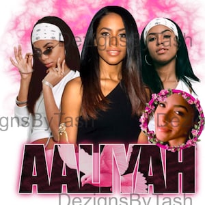 Aaliyah PNG Digital Download, High Quality R and B Legend Artwork for Sublimation, T-Shirts, Tumblers & More, Aaliyah memorial design