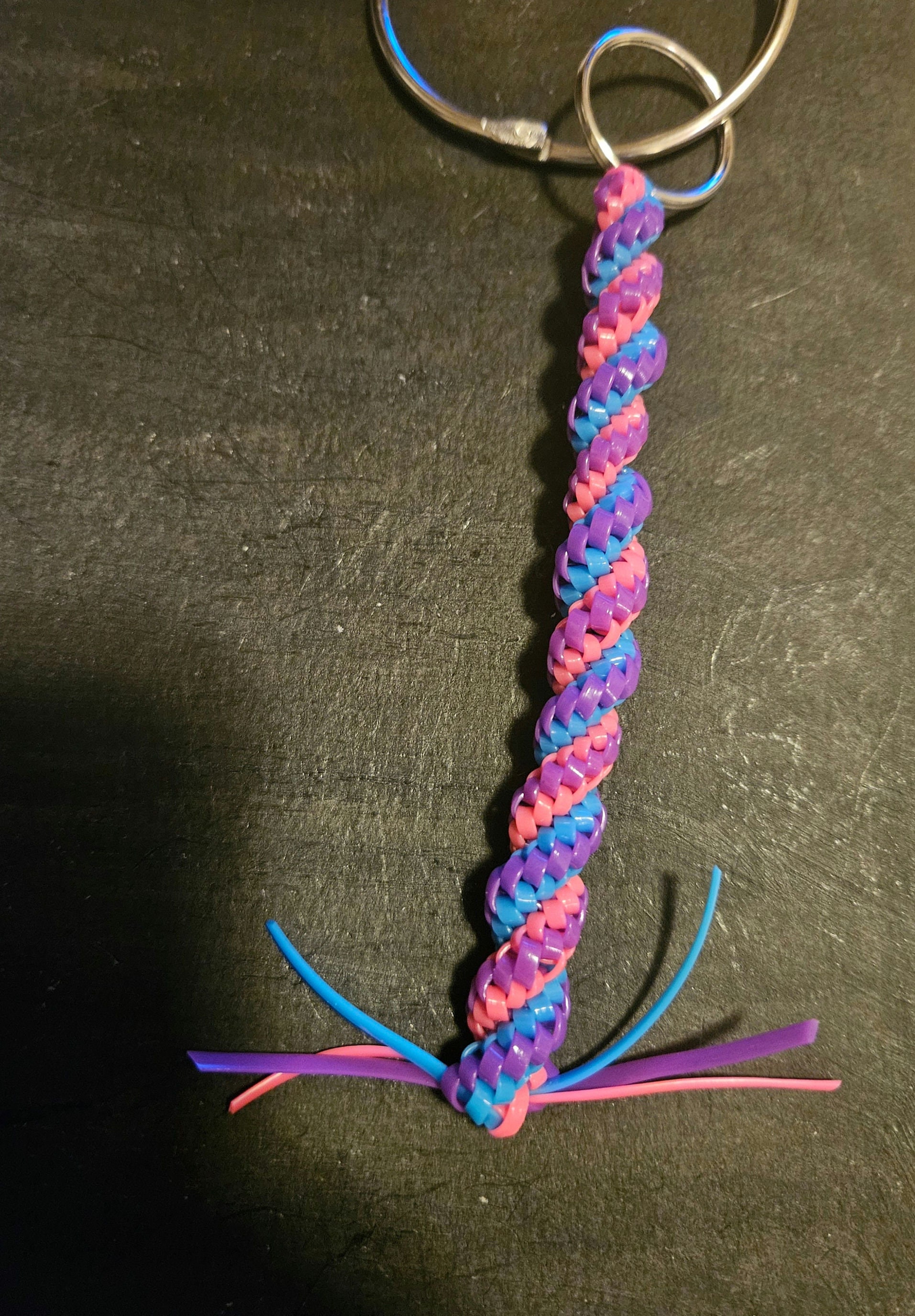 Pink Light Blue Purple Spiral Rexlace Boondoggle Gimp Lacing Plastic ...