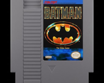 Retro NES Cartridge Wall Art – 8x8 Inch Nintendo Inspired Game Decor – Gamer Room Wall Hanging – 3D Printed PLA Art - Batman