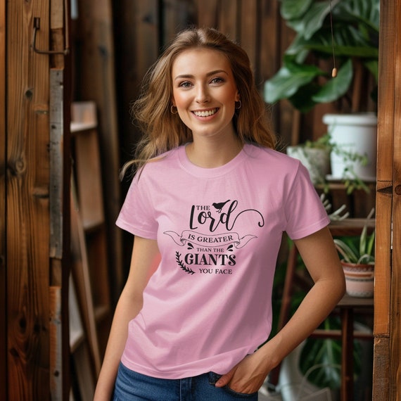 Lord Is Greater Than The Giants face Women T Shirt Lord Is Greater Than The Giants face Women T Shirt